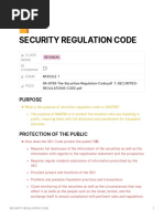 Security Regulation Code