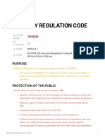 SEC Regulation Code Overview
