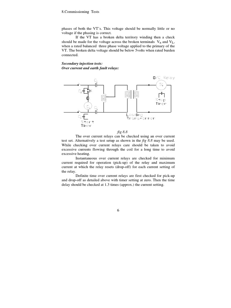 Commissioning Tests for Overcurrent Relays | PDF | Computers ...