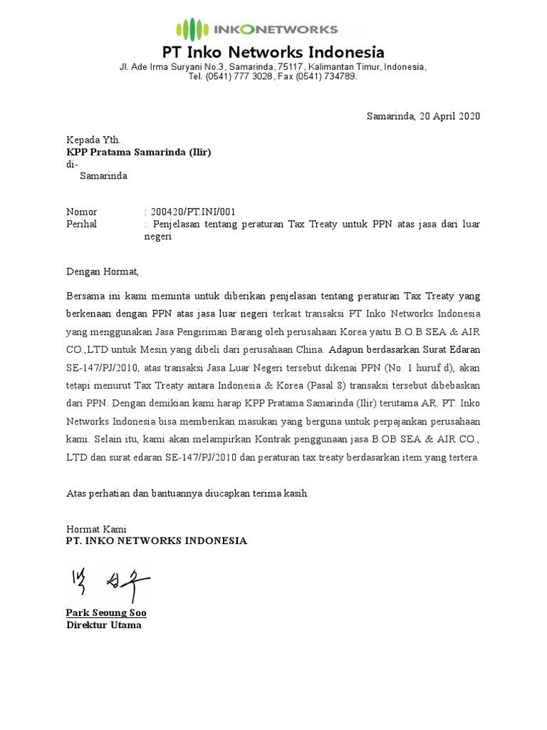 Penjelasan Tax Treaty PPN Jasa Luar Negeri | PDF | Pengelolaan Keuangan ...