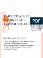 Participate in Workplace Communication