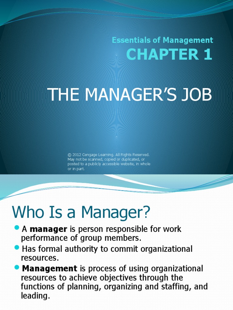 EOM9PP-01 The Manager's Job | PDF | Human Resources | Applied Psychology