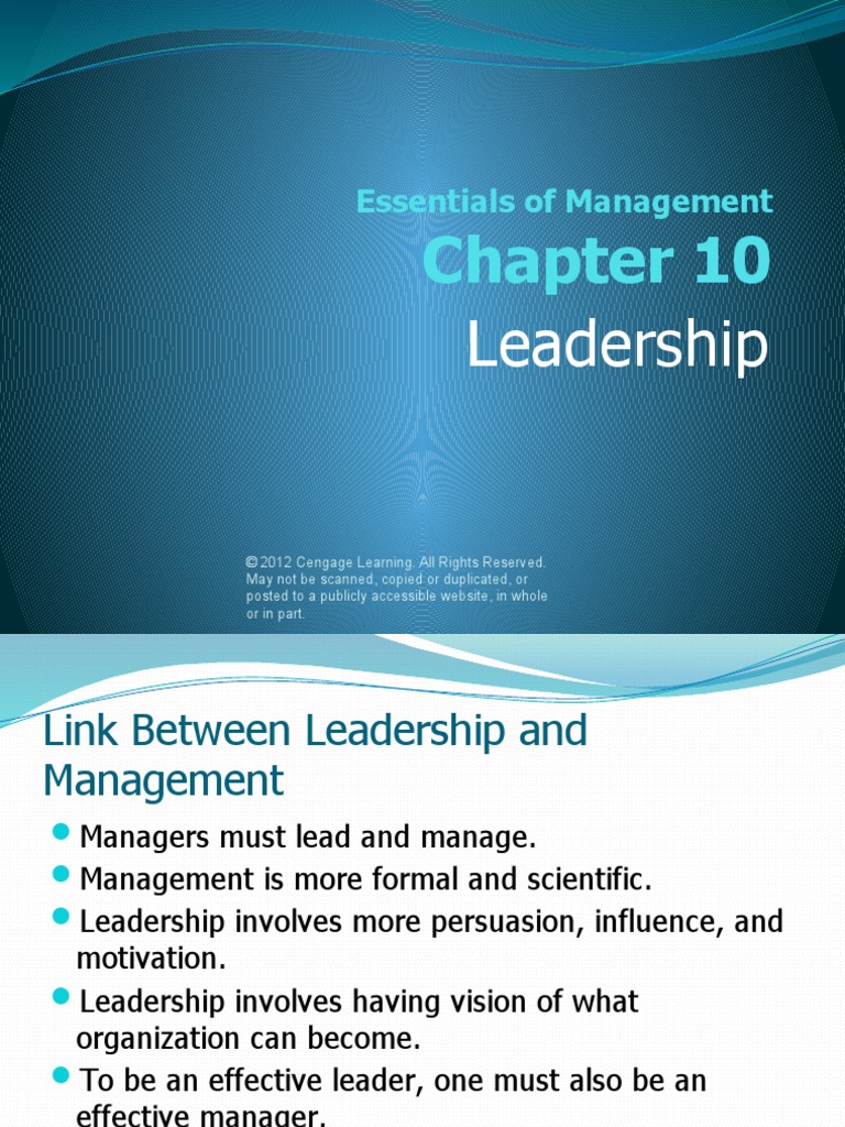 EOM9PP-10 Leading | PDF | Power (Social And Political) | Leadership