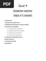 Communicative Competence. Analysis of Its Components.: Unit 4