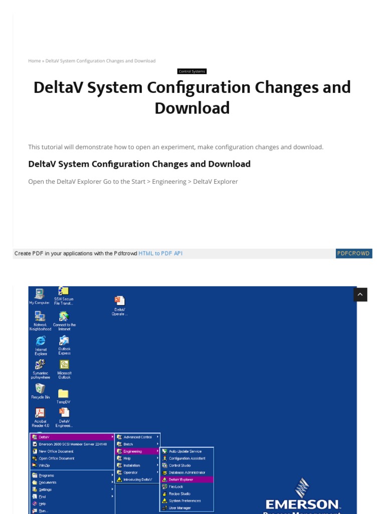 DeltaV System Configuration Changes and Download | PDF | Application ...