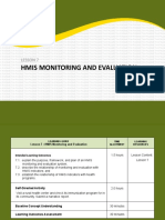 Hmis Monitoring and Evaluation: Lesson 7