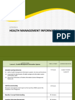Health Management Information System: Lesson 6