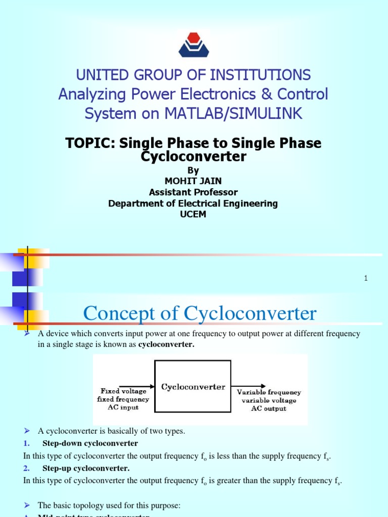 Analyzing Power Electronics & Control System On Matlab/Simulink | PDF ...