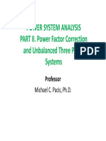 Power Factor Correction and Unbalanced Systems