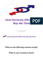 How Patriarchy Affects The Way We Think: Powerpoint DR Cathy Higgins Sept 2014