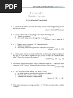 Tutorial 3: Electric Current