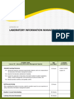 Laboratory Information Management System: Lesson 10
