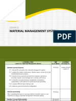 Material Management System: Lesson 12