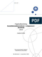 Religionsvidenskab KA 2019 + Pensum 2019 Just 2020