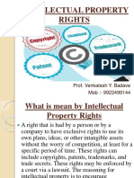 Intellectual Property Rights: Prof. Venkatesh Y. Badave Mob:-9922499144