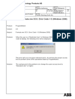TSG - PM 1: Formula One OCX. Error Code 0 (Windows 2000) : ABB Automation Technology Products AB Robotics