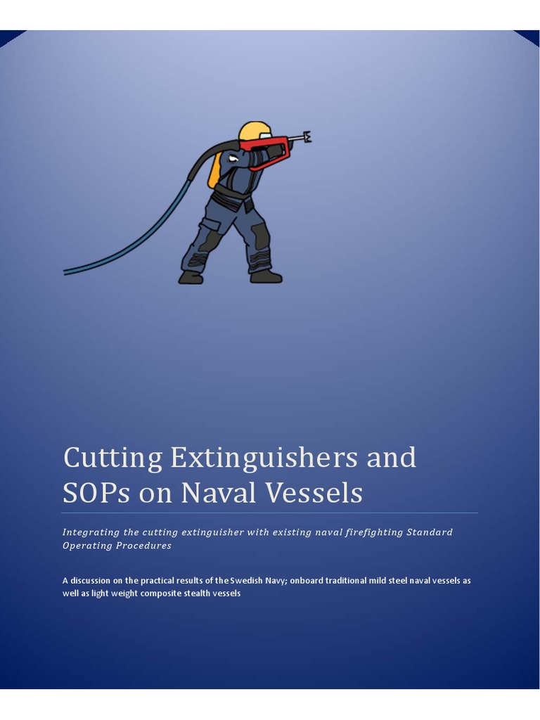 Cutting Extinguishers and SOPs On Naval Vessels PDF Fires