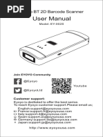 Eyoyo BT 2D Barcode Scanner. User Manual. Model_ Youtube