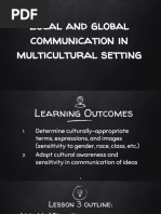 Local and Global Communication in Multicultural Setting