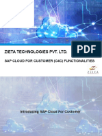 Zieta Technologies Pvt. LTD.: Sap Cloud For Customer (C4C) Functionalities