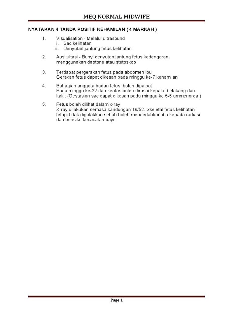 Meq Normal Midwife Pdf