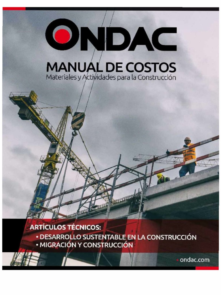 Manual De Costos Materiales Y Actividades Para La Construccion Ondac 17 Pdf Presupuesto Liderazgo En Energia Y Diseno Ambiental