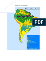 Mapa Tematico de America Del Sur de La Vegetación