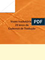 Cadernos de Traducao 20 Anos Vozes Tradutorias Entrevistas 2016 PDF