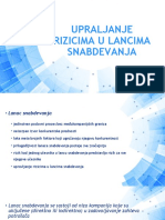 Upraljanje Rizicima U Lancima Snabdevanja