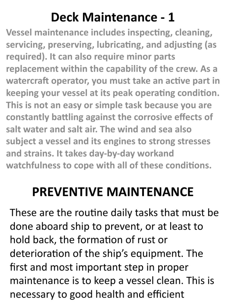 Deck Maintenance 1 PDF Paint Deck (Ship)