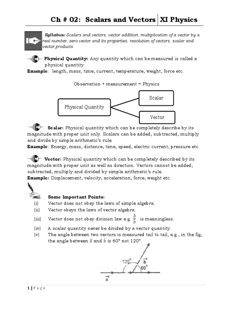 Scalars and Vectors in Physics XI | PDF | Euclidean Vector | Cartesian ...