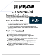 Reguli de Redactare Ale Rezumatului