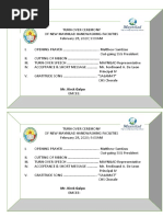 Inauguration and Blessing Program Sample | PDF