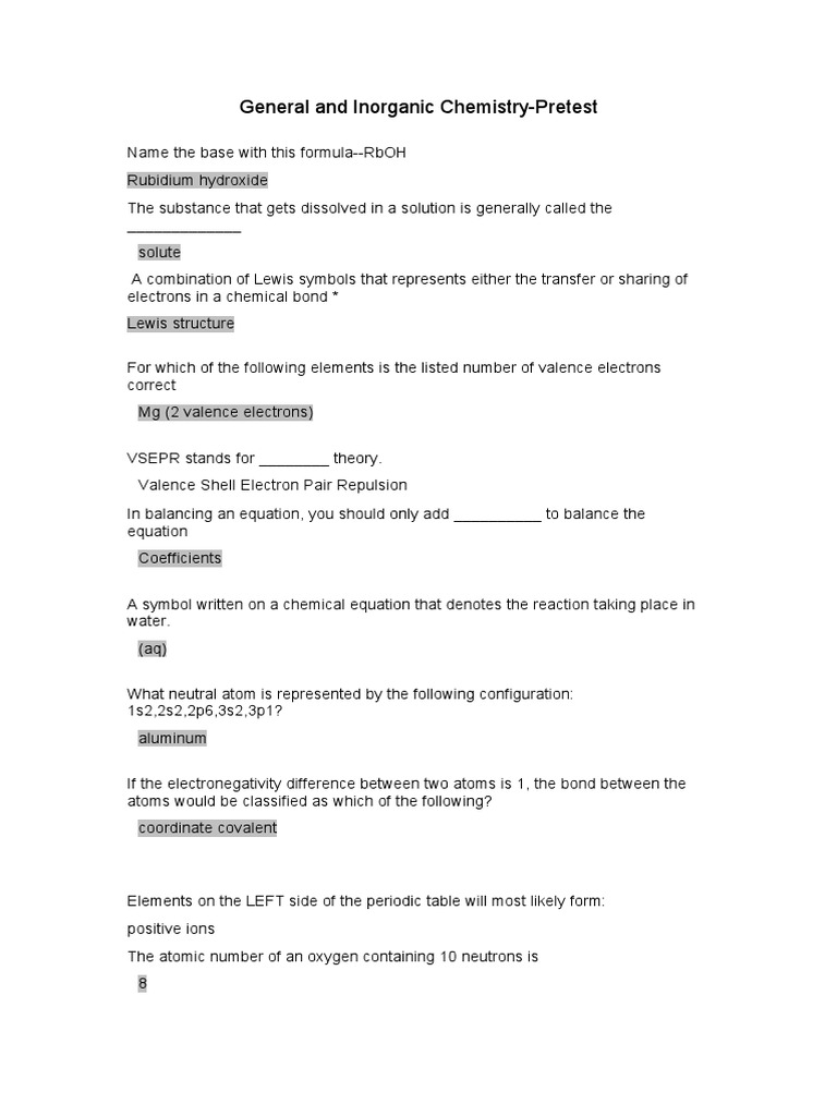 General and Inorganic Chemistry | PDF | Chemical Bond | Molecules