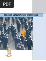 Survey Report On Consumers' Need For Uniqueness