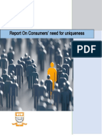 Survey Report On Consumers' Need For Uniqueness
