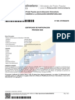 Certificado de Participación SNI 2020