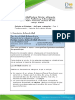 Guía de Actividades y Rubrica de Evaluación - Fase 1 - Fundamentación y Medición de Calidad Aire