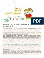 5 Métodos para La Estimulación Precoz Del Lenguaje Oral