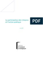 La participation des citoyens et l'action publique - 2008