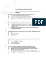 Accounting Systems Documentation: Multiple Choice Questions