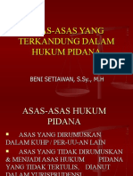 Asas-Asas Yang Terkandung Dalam Hukum Pidana