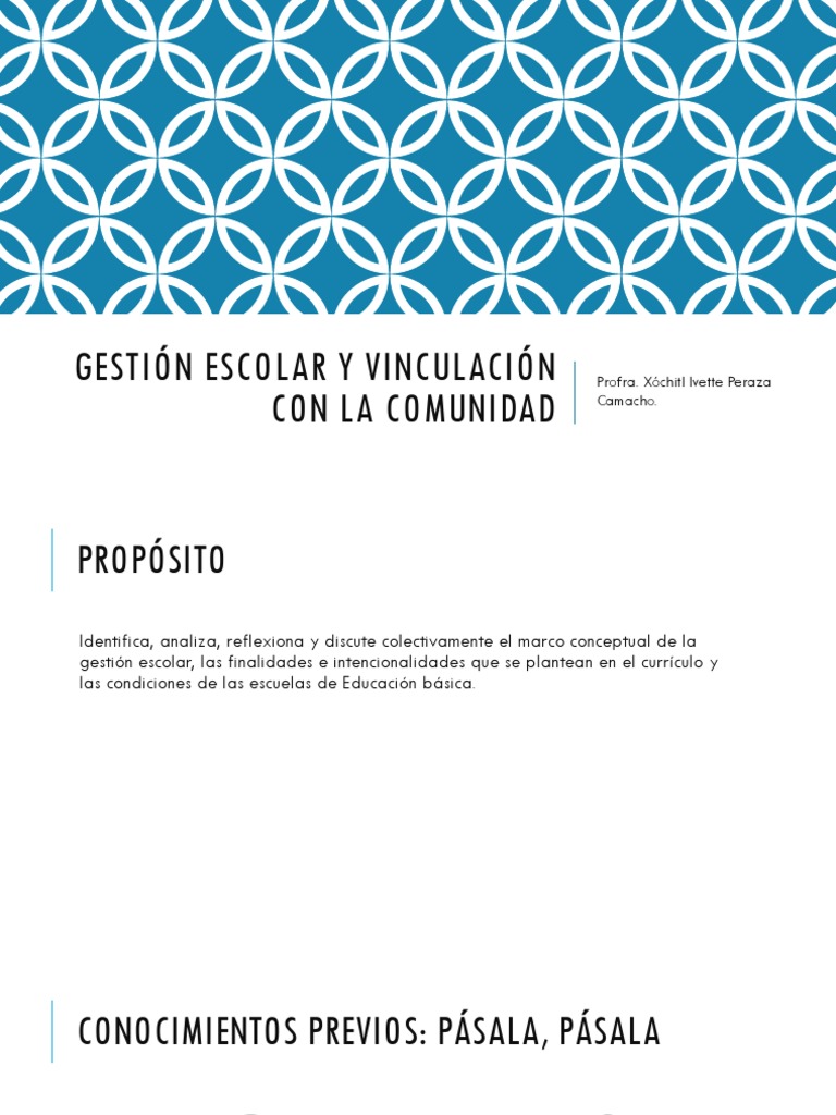 Gestión Escolar y Vinculación Con La Comunidad | PDF | Plan de estudios ...