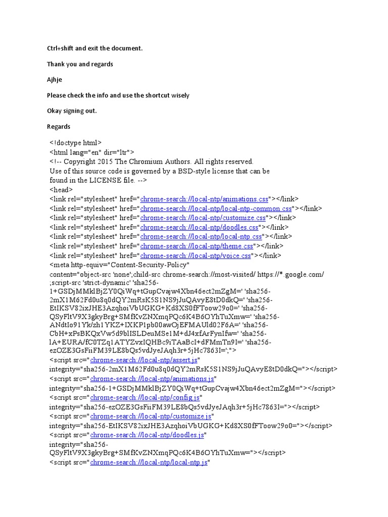 New Shorcuts Docx