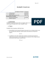 Kirchhoff’s Rules Calibration and Verification