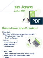 Bahasa Jawa Selasa, 4 Agustus 2020