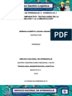 Evidencia 2 Cuadro Comparativo Tecnologías de La Información y La Comunicacion