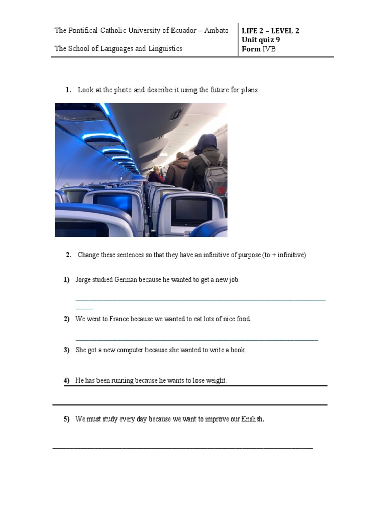 Quiz Unit 9 Level 2 | PDF | Language Arts & Discipline | Foreign ...