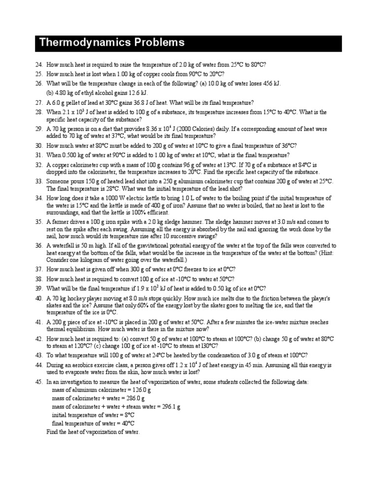 ThermodynamicsProblems | PDF | Ice | Steam