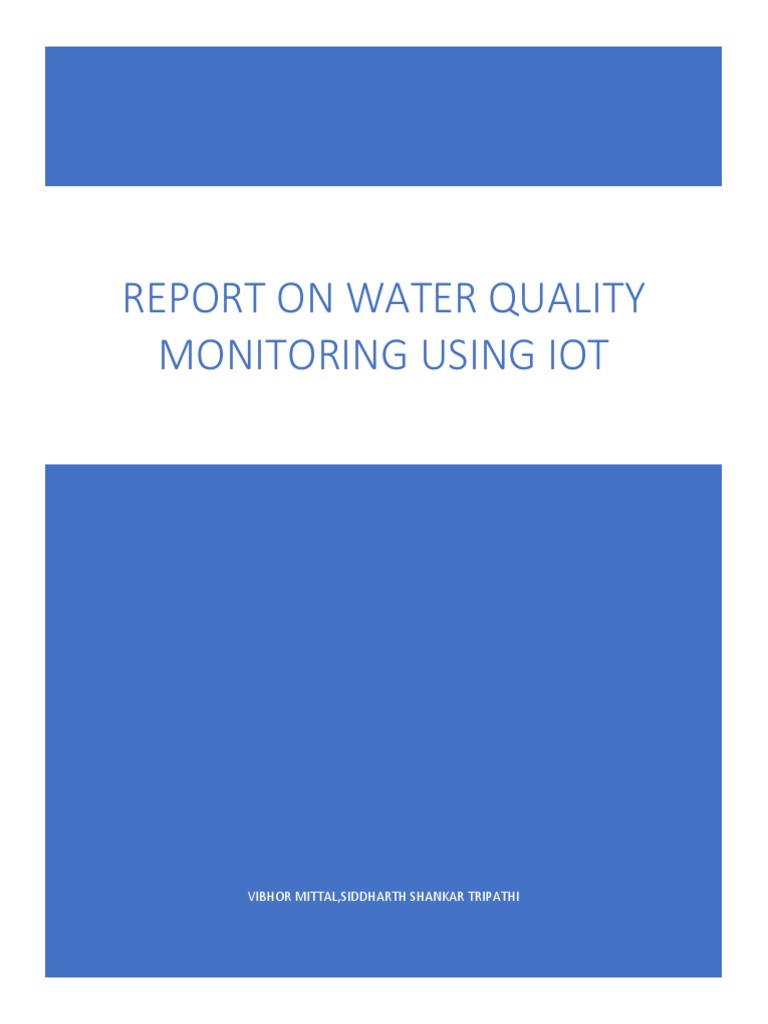 Water Quality Monitoring PDF Of Things Wireless Sensor Network